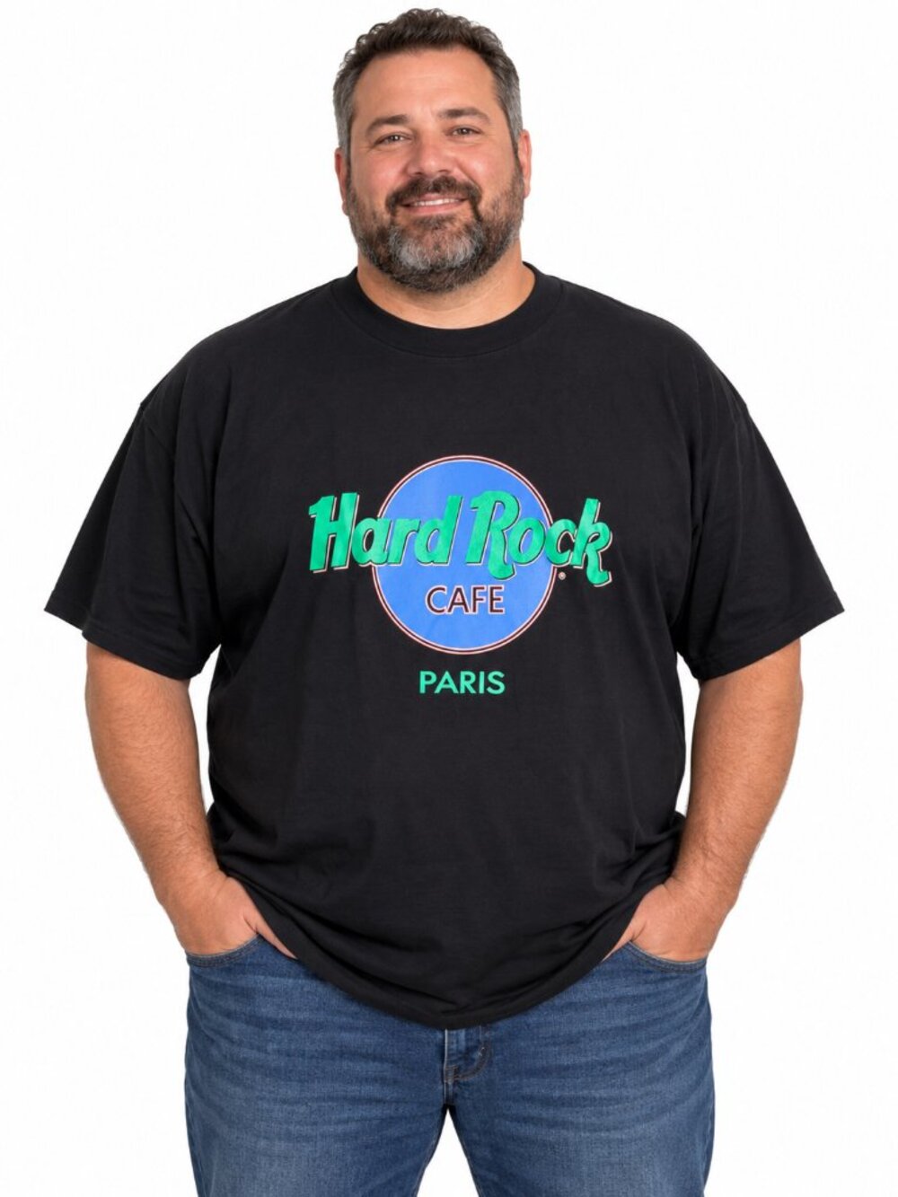 Hard Rock Cafe Paris T Shirt Vintage Men's Large 90's - 2000's